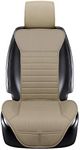 EDEALYN (2PCS Driver and Passenger Seat Cover PU Leather Seat Covers Universal Car Seat Covers Front seat Protector Covers Fit Most Sedans &Truck &SUV (2 PCS Beige)