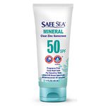 Safe Sea Zinc Oxide Sunscreen SPF50 | Clear Mineral Face Sunscreen Without White Cast | Anti-Jellyfish Sting Protective Lotion | Coral Reef Safe | Travel Size - 60ml (1 tube)