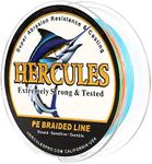 HERCULES Super Cast 300M 328 Yards Braided Fishing Line 15 LB Test for Saltwater Freshwater PE Braid Fish Lines Superline 8 Strands - Multicolor, 15LB (6.8KG), 0.16MM