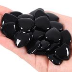 QINJIEJIE 20 PCS Crystal Natural Heart Stones Healing Crystals Polished Pocket Palm Thumb Gemstones Set Black Obsidian Chakra Stones for Reiki Energy Balancing，Meditation，Holiday Valentine Gifts for Women