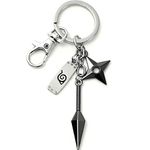 HappyShip Ninja Kunai Star Leaf Village Headband Keychain Anime Keychain Alloy Pendant Jewelry Key Ring for Ninja Fans