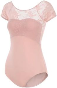 ModLatBal Women's Basic Short Sleeve Leotard for Ballet Dance Bodysuit