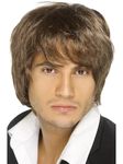 Smiffys Boy Band Wig - Brown(Size: US One Size)