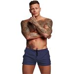 Men’s Swim Trunks Quick Dry Swim Shorts Board Shorts with Triangle Mesh Lining Navy Blue