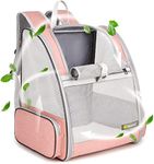 Texsens Innovative Traveler Bubble Backpack Pet Carriers for Cats and Dogs (Pink)