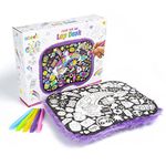 abeec Colour Your Own Lap Desk For Girls - Arts And Crafts For Kids - Lap Trays For Eating With Cushion - Contains Lap Tray With Assorted Coloured Markers