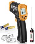 Eventek Infrared Thermometer Gun -50 ° C ~ 600 ° C, Non-Contact Laser Temperature Gun for Cooking, Pizza Oven, Fridge, Infrared Thermometer with Adjustable Emissivity, LCD Screen 304 Meat Thermometer