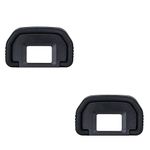 (2Pcs) JJC Soft Silicone Eyecup Eyepiece for Canon EOS 6D, 6D Mark II, 5D, 5D Mark II, 80D, 70D, 60D, 50D, 40D, 30D, 20Da, 20D, 10D, D60, D30, A2E, A2 Cameras Replaces Canon Eb. Eyepiece