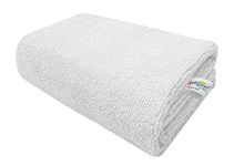 SOFTSPUN Microfiber Bath and Hair Care Towel, 60x120 Cms, 1 Piece Towel Set, 340 GSM (White). Soft and Comfortable, Extra Large Multi-Purpose Highly Absorbent.