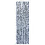 vidaXL Insect Curtain Silver 56x200 cm - Chenille Strand Doorway Bug Screen, Mosquito Barrier, Privacy Protection, Adjustable and Waterproof