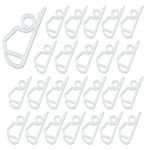 KINBOM 100Pcs Christmas Light Gutter Eavestrough Clips Plastic Xmas Light Hanging Hooks for Outdoor Home, Compatible with LED Decorative String Lights