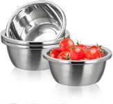 Realand Stainless Steel Bowl Set of 4, Thicker 18/8 Stainless Mixing Bowls 1.5 Quart, Salad Bowls, Nesting Metal Prep Bowls for Cooking Baking Marinating, Serving Bowls for Cereal Soup