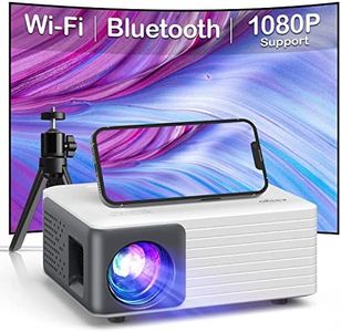 Mini Projector, 5000 Lumens AKIYO O1 LED Portable Projector, Support HD 1080P, ±15° Keystone, 25% Zoom, Kids Gifts, Compatible with iOS/Android/Tablet/PC/TV Stick/USB/DVD/Game Console with Tripod