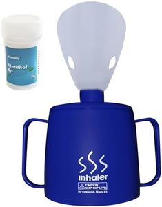 Medisure Steam Inhaler Cup with Menthol Crystals (5g), Steam Inhaler for Colds, Coughs, Flu and Blocked Nose Relief - Suitable for Adult and Kids