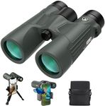 Gosky 10X42 HD Binoculars for Adults with Phone Adapter, High Power Binoculars with BAK4 Prism and FMC Lens, Waterproof Binoculars for Bird Watching Hunting Traveling Outdoor Sports