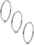 LOYALLOOK 3pcs 1mm Stainless Steel 