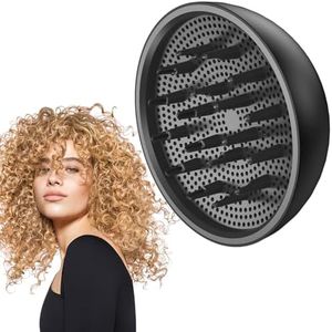 LAMPICK Hair Dryer Diffuser, Diffuser Attachment for Hair Dryer for Curly & Wavy Hair, Hair Diffuser for Curly Hair for Home Salon Gym Women Men & Pet Grooming