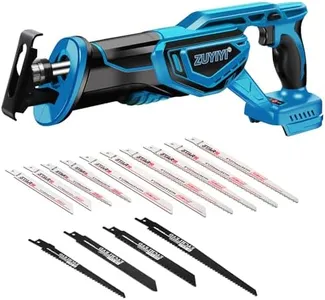 ZUYIYI Cordless Reciprocating Saw for Makita 18V Battery Electric Brushless Reciprocating Saw, Variable Speed Power Saw Keyless Blade Clamp w/14 Blades for Wood Metal PVC Cutting(Battery NOT Included)