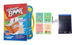 Ofix+ Intelligence Phonic E-Learning Electric Sound Book with Combo Pack of Magic Book Set of 4 Book with 12" Writing Tablet ( Set of 01 Intelligence Book + 01 Magic Book + 01 LCD Writing tab 12")