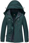 DCmount Womens Waterproof Jacket Ladies Hooded Raincoat softshell