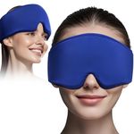 FACEMOON Cooling Gel Eye Mask for Migraine Relief, Puffy Eyes, Migraine Mask, Headache relief, Gel Cold Eye Mask for Hot & Ice Cold Compress, Ice Eye Patches for Dry Eyes,Dark Circles(Blue)