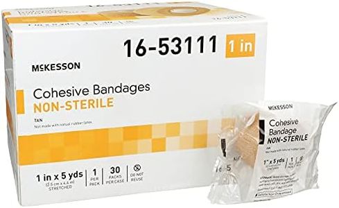 McKesson Elastic Cohesive Bandages, Beige, Non-Sterile, 1 in x 5 yds, 1 Count, 30 Packs, 30 Total