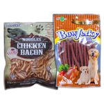 Rena Combo of Noodles Chicken Bacon Strips, Smoke and Bow Jerky Liver Treat for Dogs