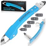 GIREORAN Stainless Steel Caulk Tool,4-in-1 Silicone Caulking Tool Kit,Caulk Remover,Grout Removal Tool,Sealant Finishing Tool for Bathroom,Kitchen,Floor,Window,Sink Joint,Frames Seal,Tile