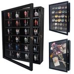 FramePro 12x16 Shadow Box Frame with Removable Shelves, Deep Memory Box Display Case for Collector, Keepsake Coins Military Medals Pins Wedding Flowers Black