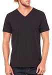 Bella + Canvas Unisex Jersey Short Sleeve V-Neck Tee (Vintage Black) (XS) (US)