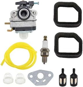 HURI Carburetor Air Filter for Ryobi RBC254SESO RLT254CDSO RLT254CSEON RLT254SDSO RPP254JO Trimmer Carburettor Spark Plug Fuel Filter Fuel Line Kit (AU Shipping)