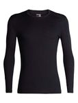 ICEKQ|#Icebreaker Men 200 Oasis LS Crewe Base Layer - Black, S