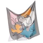 CrossKulture Printed Poly Silken feel Scarf Stole for Women | Stylish, Soft, & Lightweight | Satin Feel Neck Scarf, Hair Scarf, Head Scarf for Women | Square Silk Stole for Handbag (Colour38)