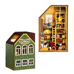 CUTEROOM DIY Miniature Dollhouse Kits, Miniature House Kit, New DIY Mini Rabbit Town Casa Wooden Doll Houses Miniature Building Kits with Furniture Dollhouse Toys for Girls Birthday Gifts (QH005)