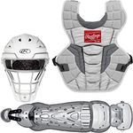 Catcher's Sets - Ages 12 and Under WhiteSilver