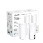 TP-Link Deco XE200 AXE11000 Whole Home Mesh Wi-Fi 6E System, Tri-Band Wi-Fi, Gigabit Ports, AI-Driven Mesh, cover up to 6,500 ft2, Connect up to 200 devices,2.2 GHz Quad-Core CPU, HomeShield,Pack of 2