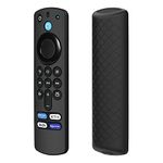 RAYA Silicone Cover Case Compatible with 2021 Release Fire TV Stick Alexa Voice Remote 3rd Gen [Remote NOT Included] (Black)