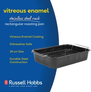 Russell Hobbs 34cm Roaster – Black Non-Stick Baking Pan