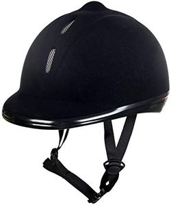 HKM 8162 Unisex New Flock Riding Helmet,Black, M=53-57cm