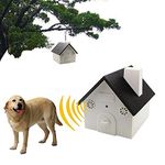 Stop Dog Barking Ultrasonic Device Anti Bark Keep Pet Quiet Birdhouse Box Silencer Controller Device for Pets (Black) (White/Black)