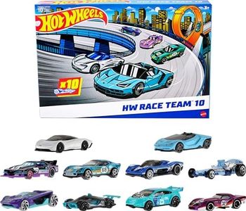 Hot Wheels Toy Cars, 10-Pack of Race Cars, Includes 1:64 Scale Corvette, Lamborghini, McLaren & Hot Wheels Originals (Amazon Exclusive)