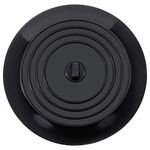 1Pcs Drain Stoppers 6 Inches Universal Silicone Rubber Tub Stopper Sink Plug for Kitchens Bathroom Laundries Shower Bathtub Cover (Black)