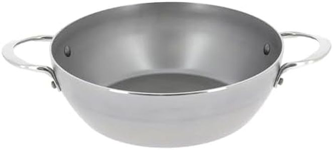 de Buyer Mineral B Carbon Steel Country Fry Pan with Two Handles - 11” - Ideal for Sauteing, Simmering, Deep Frying & Stir Frying - Naturally Nonstick - Made in France