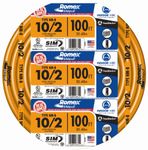 Southwire Romex Brand Simpull Solid Indoor 10/2 W/G NMB Cable 100ft Coil - SW# 28829028