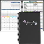 Budget Planner - Monthly Finance Organizer with Expense Tracker Notebook to Manage Your Money Effectively, Undated Finance Planner/Account Book, Start Anytime,A5(8.6x5.9 inchs),100gsm Paper (Silver)