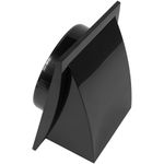 HVAC OV 6 Inch Black ABS Plastic Exhaust Dryer Vent Cover with Hood - Exhaust Cap Fit for Bathroom, Kitchen, Laundry and Garage Ventilation Systems, Indoor and Outdoor Air Vent Cover