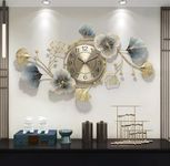 Superstar Handicraft Wall Clocks,Art Simple Wall Clock 3D Metal Large Wall Clock, Butterfly Pattern Decor Silent Non Ticking Modern Quartz Art Wall Clock for Living Room Kitchen Bedroom (SH00010)