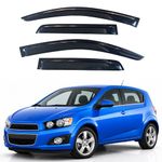 IG Window Visor for Chevy Chevrolet Sonic Hatchback 2012-2020 (5-Door), Rain Guard Tape-On Side Vent Window Deflector, 2012 2013 2014 2015 2016 2017 2018 2019 2020 (Hatchback Only)