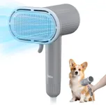 iPettie Breeze B540S Dog Grooming Hair Dryer with Slicker Brush, 2-in-1 Drying & Brushing Tool, Adjustable Temperature & Speed, Portable, Overheat Protection, Dog Blow Dryer for Dogs and Cats