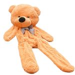 70" (5.9Feet) Giant Teddy Bear Cover Light Brown (Semi-Finished, No Filler Cotton, Only Outer Shell with Zipper) 180cm